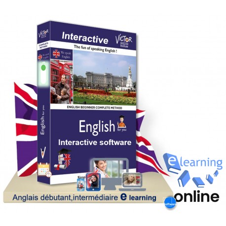 Anglais ,débutant,intermédiaire et avancé e learning interactive  online