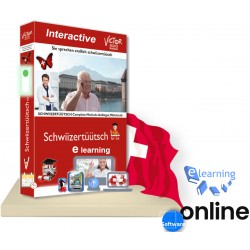 Suíça alemão iniciante, intermediário e avançado no modo e learning na versão francesa